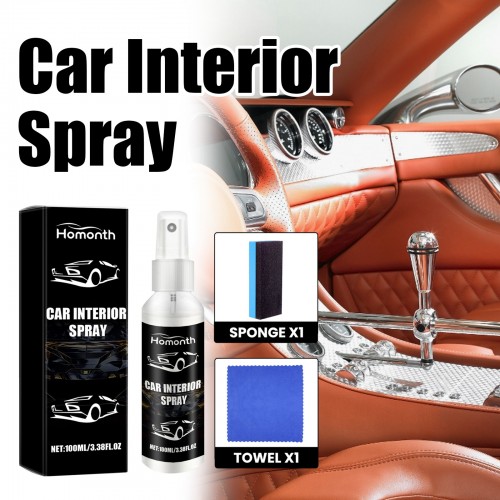 Homonth Versatile Car Interior Plastic Restorer-Refurbishing Repair for Dashboard, Tires & Synthetic Leather Furniture-Easy Application Shine & Protection 100ml